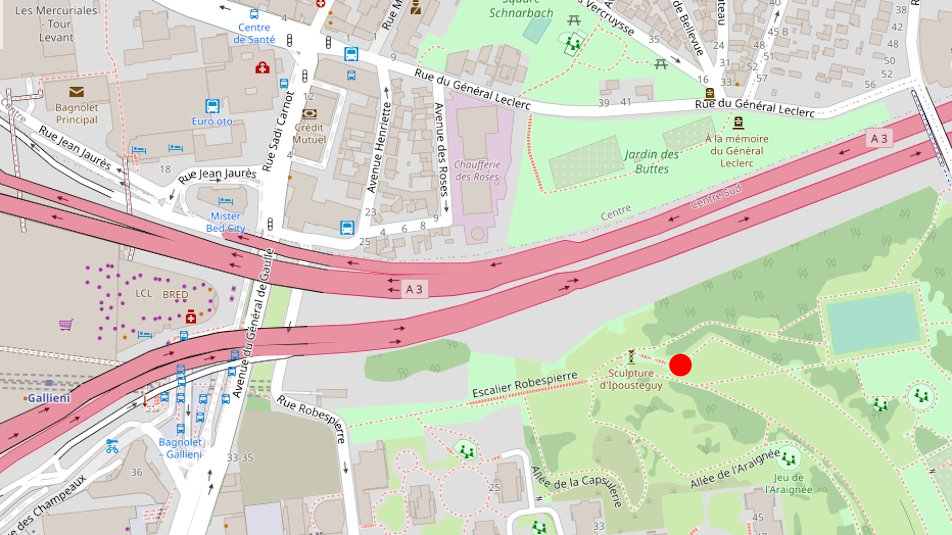 Plan du rdv près de la statue
